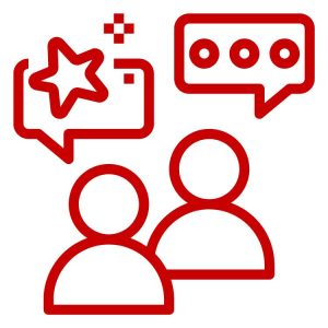 Two people engaging icon